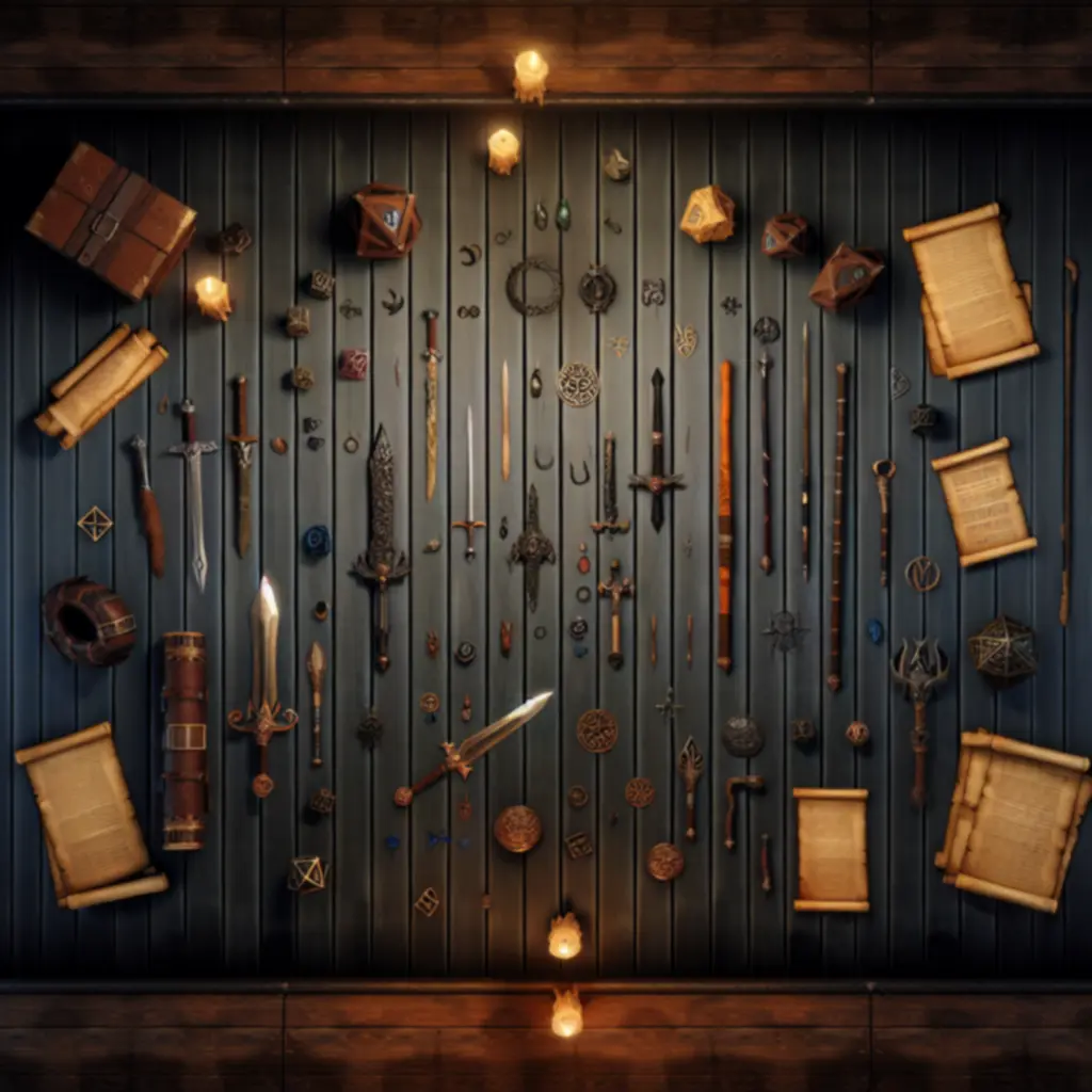 Zbliżenia na bronie, zwoje i pierścienie dla różnych buildów postaci w BG3